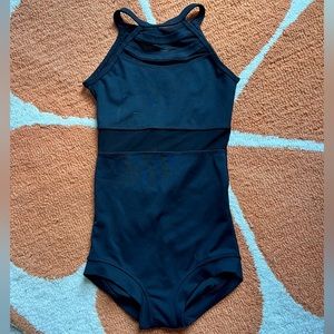 Five Dancewear Leotard, Black w/Mesh, Youth X-Large